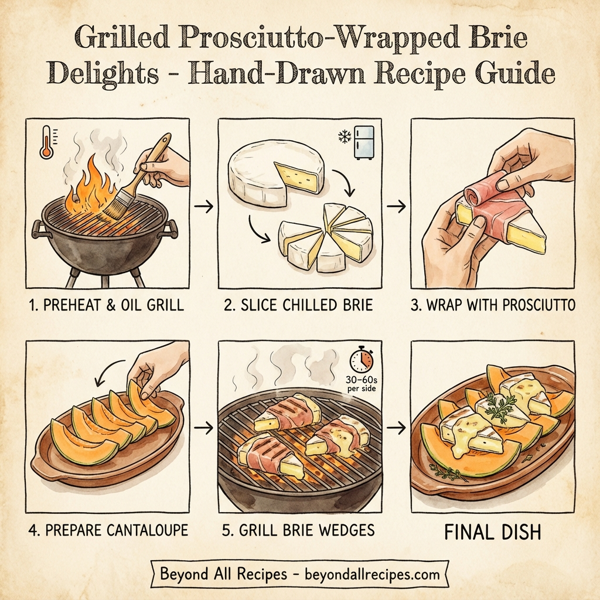 Grilled Prosciutto-Wrapped Brie Delights instructions