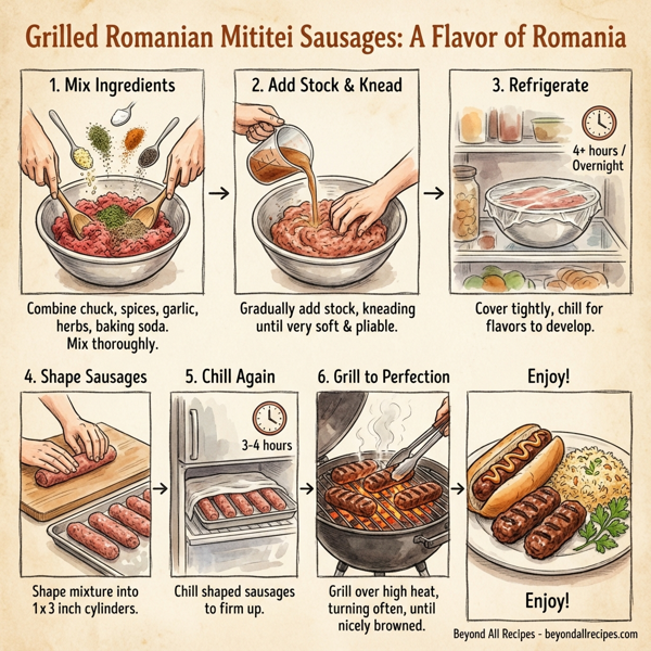 Grilled Romanian Mititei Sausages instructions
