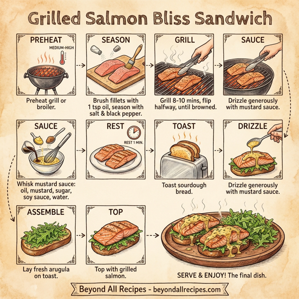 Grilled Salmon Bliss Sandwich instructions