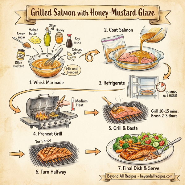 Grilled Salmon with Honey-Mustard Glaze instructions