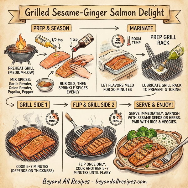 Grilled Sesame-Ginger Salmon Delight instructions