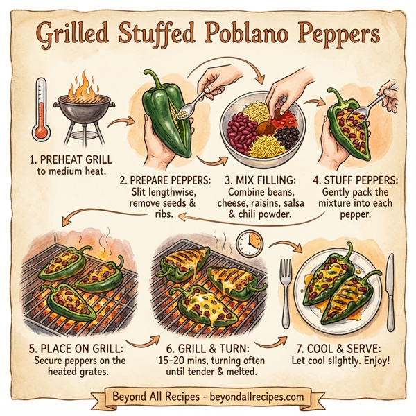 Grilled Stuffed Poblano Peppers instructions