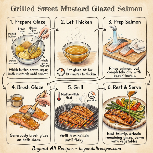 Grilled Sweet Mustard Glazed Salmon instructions