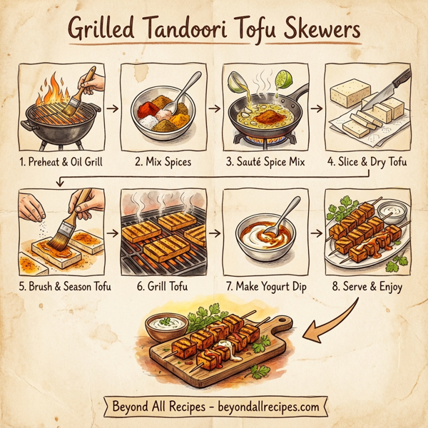 Grilled Tandoori Tofu Skewers instructions