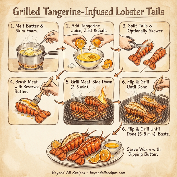 Grilled Tangerine-Infused Lobster Tails instructions