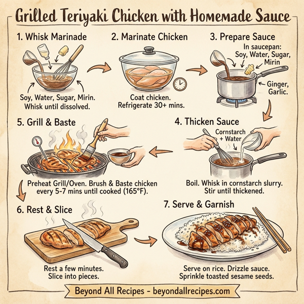 Grilled Teriyaki Chicken with Homemade Sauce instructions