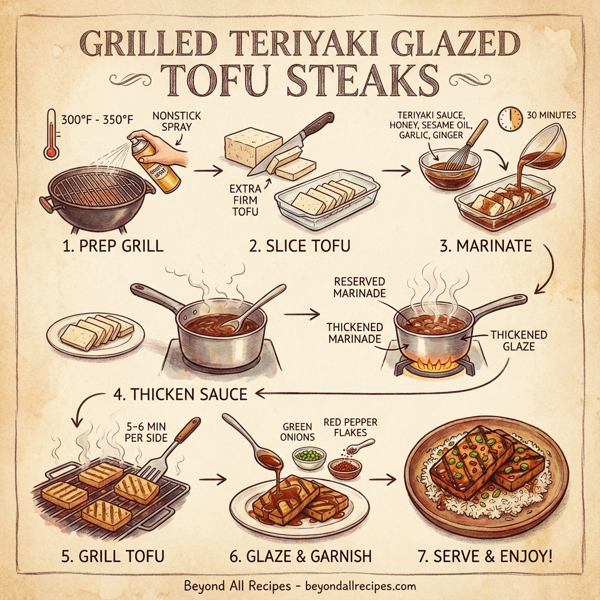 Grilled Teriyaki Glazed Tofu Steaks instructions