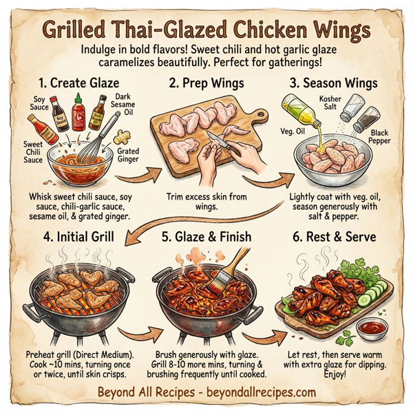 Grilled Thai-Glazed Chicken Wings instructions