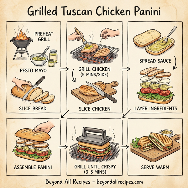 Grilled Tuscan Chicken Panini instructions
