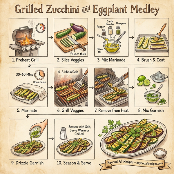Grilled Zucchini and Eggplant Medley instructions