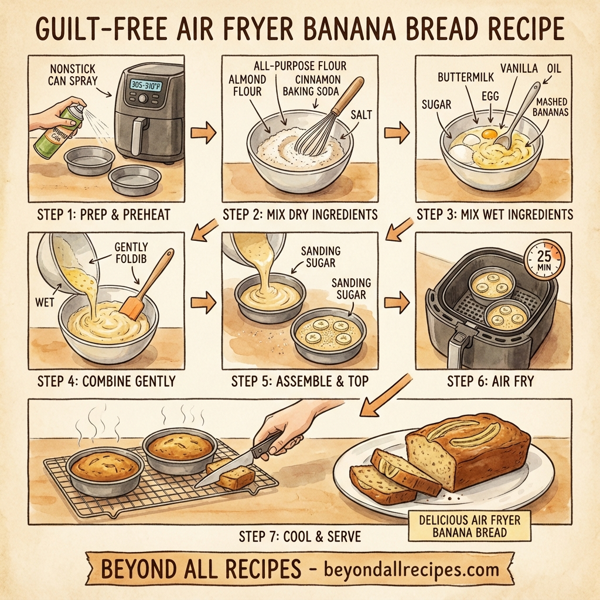 Guilt-Free Air Fryer Banana Bread instructions