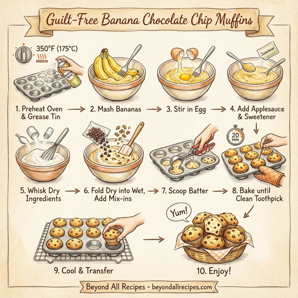 Guilt-Free Banana Chocolate Chip Muffins instructions