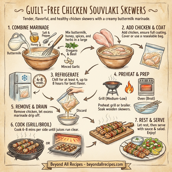 Guilt-Free Chicken Souvlaki Skewers instructions