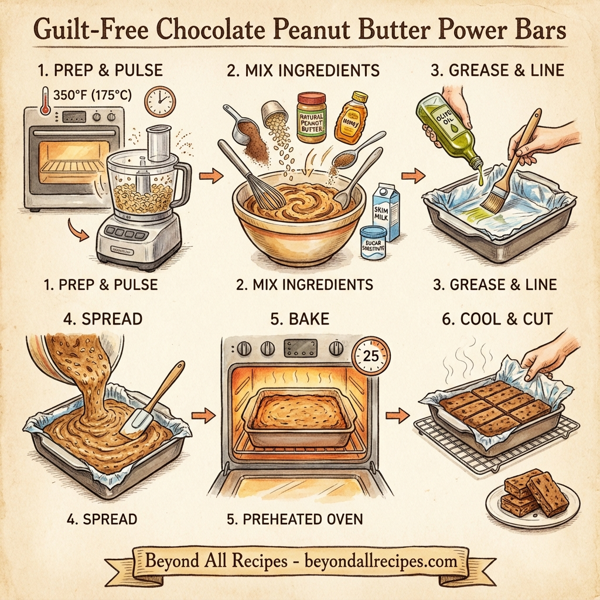 Guilt-Free Chocolate Peanut Butter Power Bars instructions