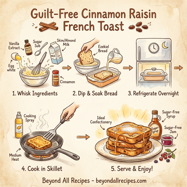 Guilt-Free Cinnamon Raisin French Toast instructions