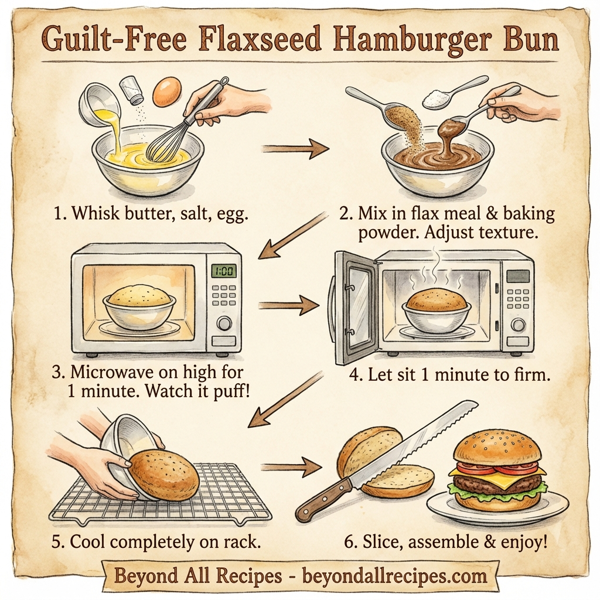 Guilt-Free Flaxseed Hamburger Bun instructions