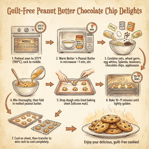 Guilt-Free Peanut Butter Chocolate Chip Delights instructions