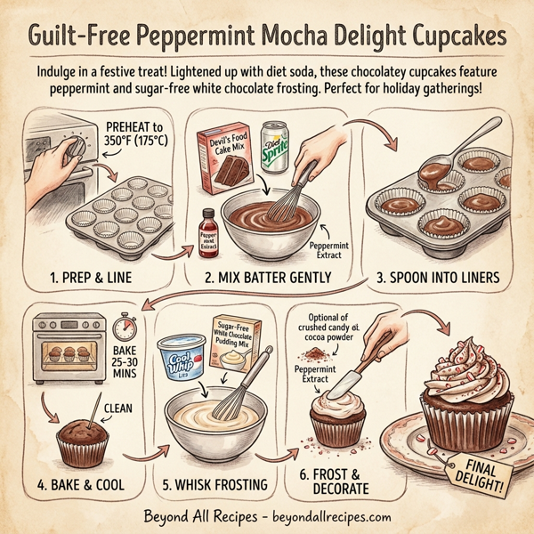 Guilt-Free Peppermint Mocha Delight Cupcakes instructions