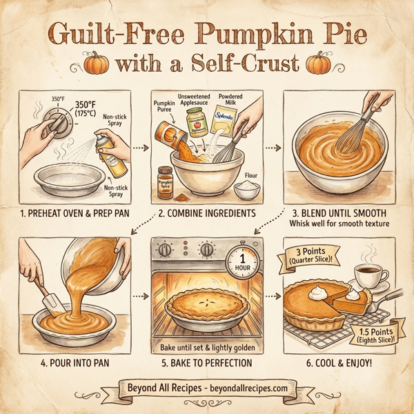Guilt-Free Pumpkin Pie with a Self-Crust instructions