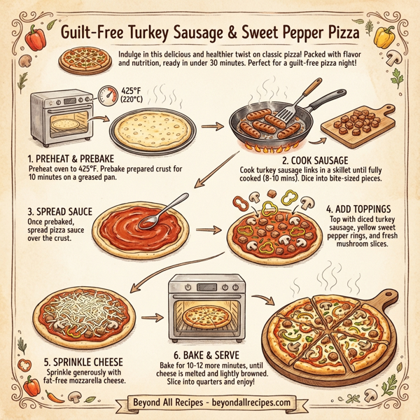 Guilt-Free Turkey Sausage & Sweet Pepper Pizza instructions