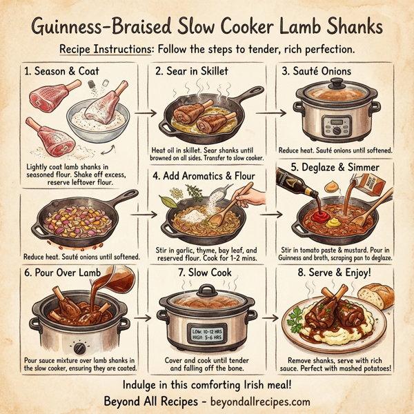 Guinness-Braised Slow Cooker Lamb Shanks instructions