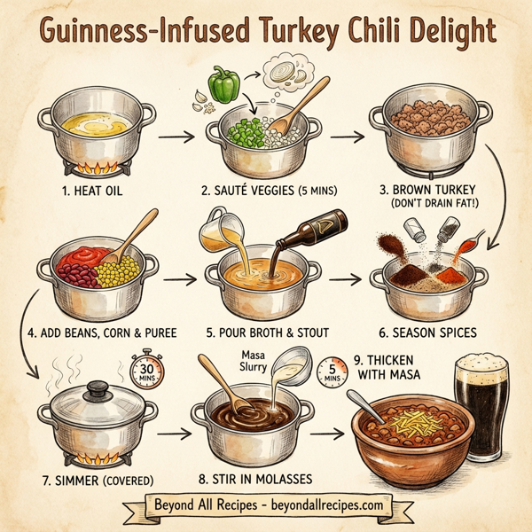 Guinness-Infused Turkey Chili Delight instructions