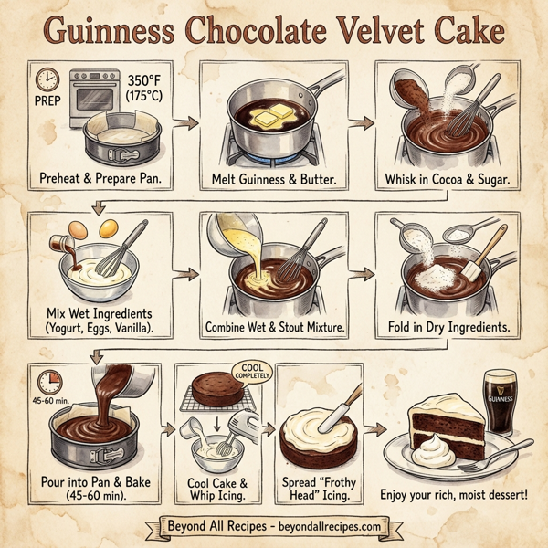 Guinness Chocolate Velvet Cake instructions