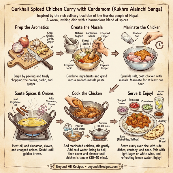 Gurkhali Spiced Chicken Curry with Cardamom instructions