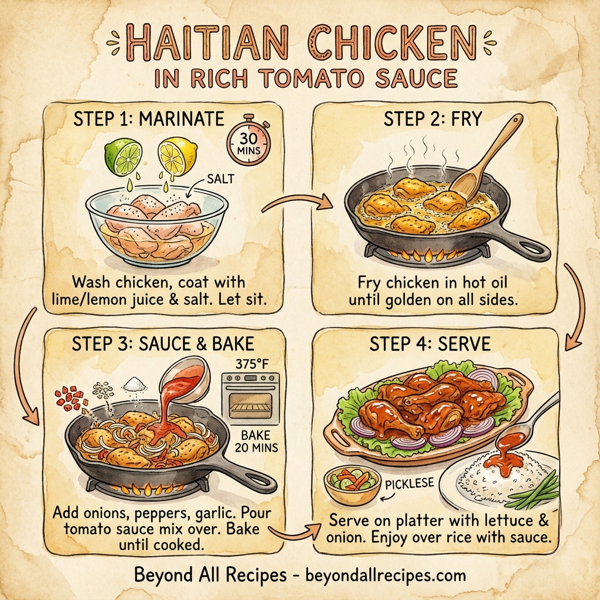 Haitian Chicken in Rich Tomato Sauce instructions