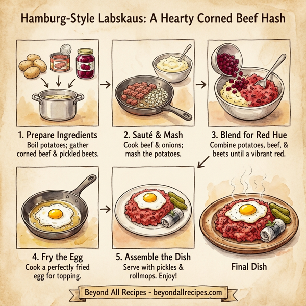 Hamburg-Style Labskaus: A Hearty Corned Beef Hash instructions