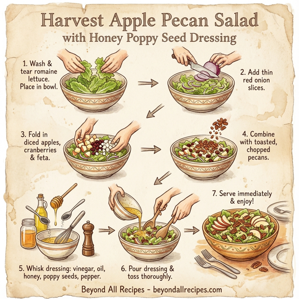 Harvest Apple Pecan Salad with Honey Poppy Seed Dressing instructions