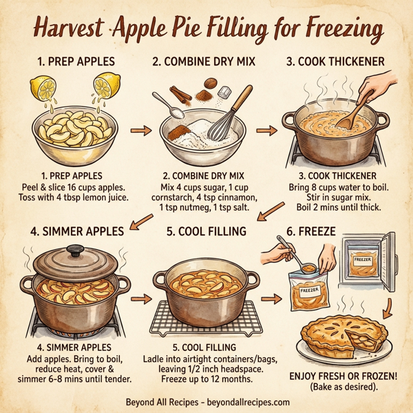 Harvest Apple Pie Filling for Freezing instructions