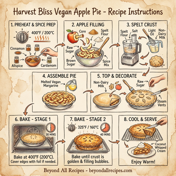 Harvest Bliss Vegan Apple Pie instructions