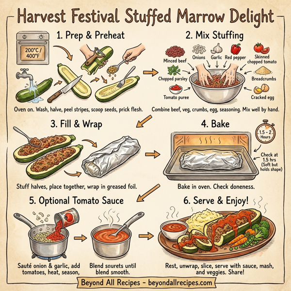 Harvest Festival Stuffed Marrow Delight instructions