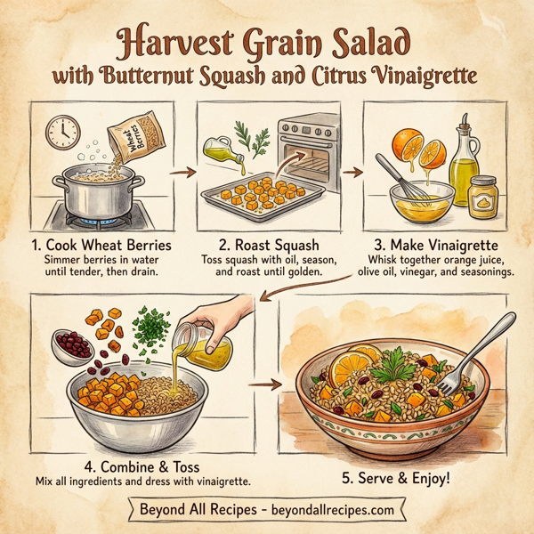 Harvest Grain Salad with Butternut Squash and Citrus Vinaigrette instructions