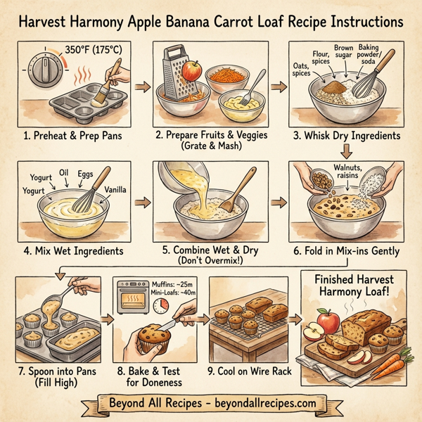 Harvest Harmony Apple Banana Carrot Loaf instructions
