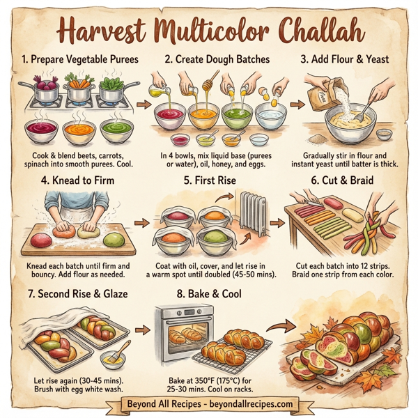 Harvest Multicolor Challah instructions