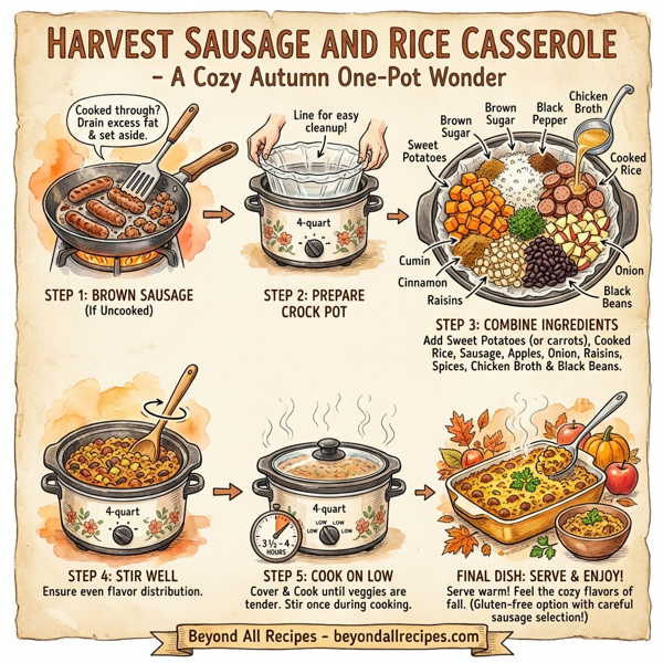 Harvest Sausage and Rice Casserole instructions