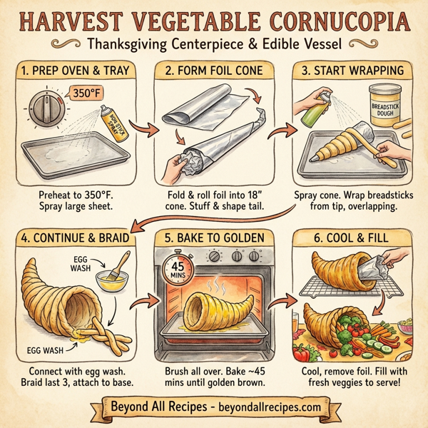 Harvest Vegetable Cornucopia instructions