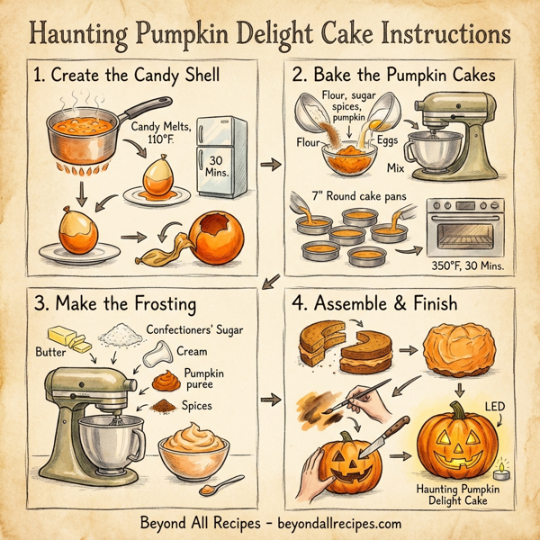 Haunting Pumpkin Delight Cake instructions