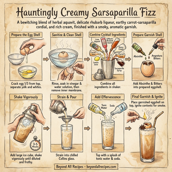 Hauntingly Creamy Sarsaparilla Fizz instructions