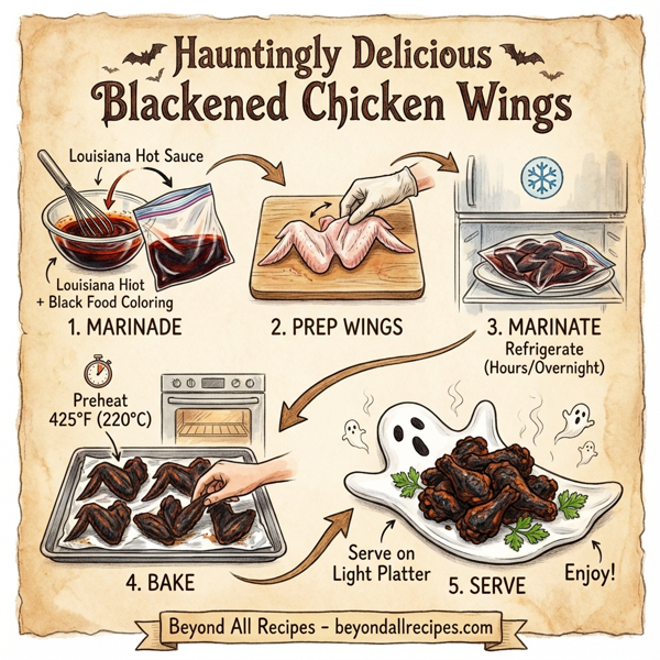 Hauntingly Delicious Blackened Chicken Wings instructions
