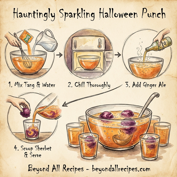 Hauntingly Sparkling Halloween Punch instructions