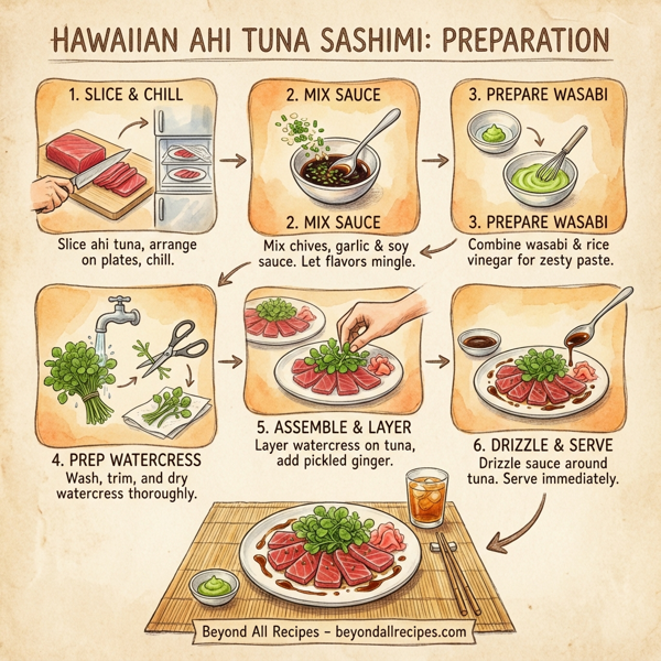 Hawaiian Ahi Tuna Sashimi instructions