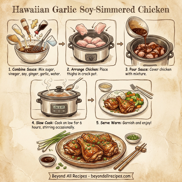 Hawaiian Garlic Soy-Simmered Chicken instructions