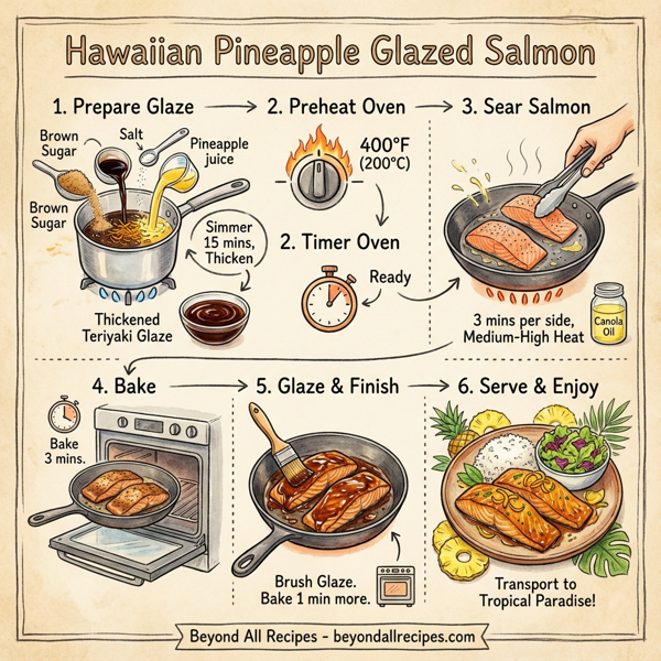 Hawaiian Pineapple Glazed Salmon instructions