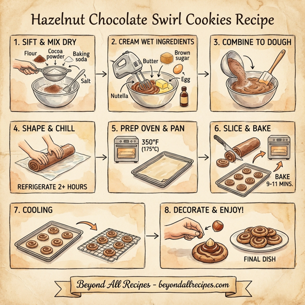 Hazelnut Chocolate Swirl Cookies instructions