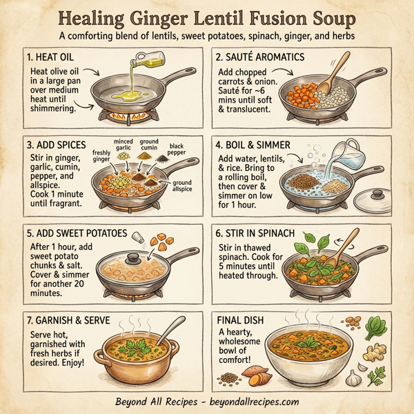 Healing Ginger Lentil Fusion Soup instructions