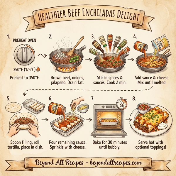Healthier Beef Enchiladas Delight instructions