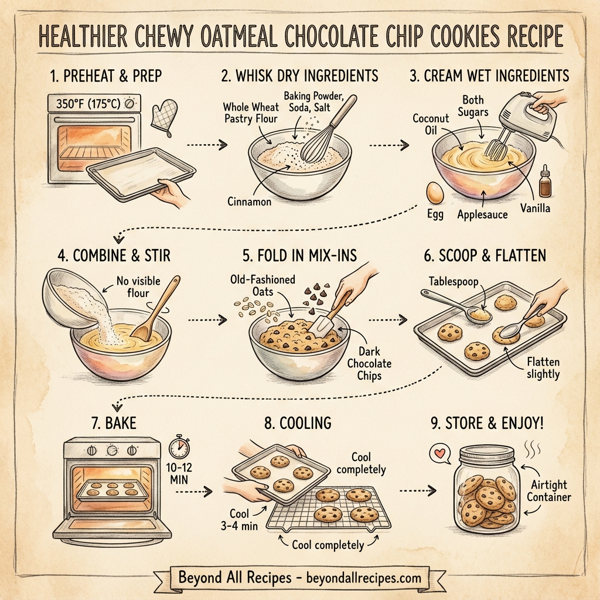 Healthier Chewy Oatmeal Chocolate Chip Cookies instructions